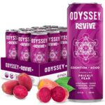 Odyssey Revive - Bebida de hidratación espumosa con L de teanina, electrolitos, bebidas energéticas naturales sin cafeína, empaque 12 unidades