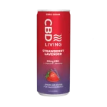 Bebida Cbd Gasificada sabor Fresas Lavender negra empaque 12 unidades